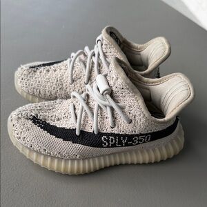 Yeezy Knit Sneakers in Cream and Black